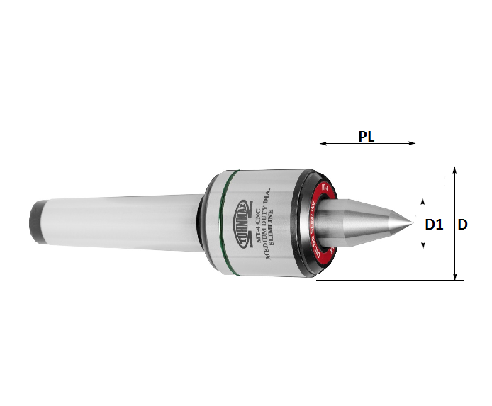 5 MTS Medium Duty, Extended Point Live Centre Small Casing